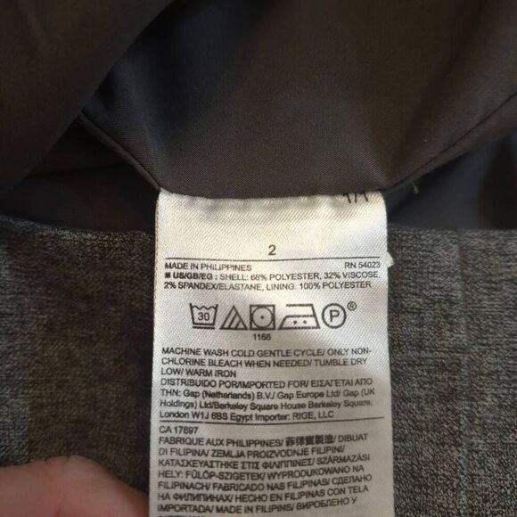 Banana Republic Women's Charcoal Gray Poly/Viscose/Spandex Knit Assymetrical Zip - Picture 10 of 10